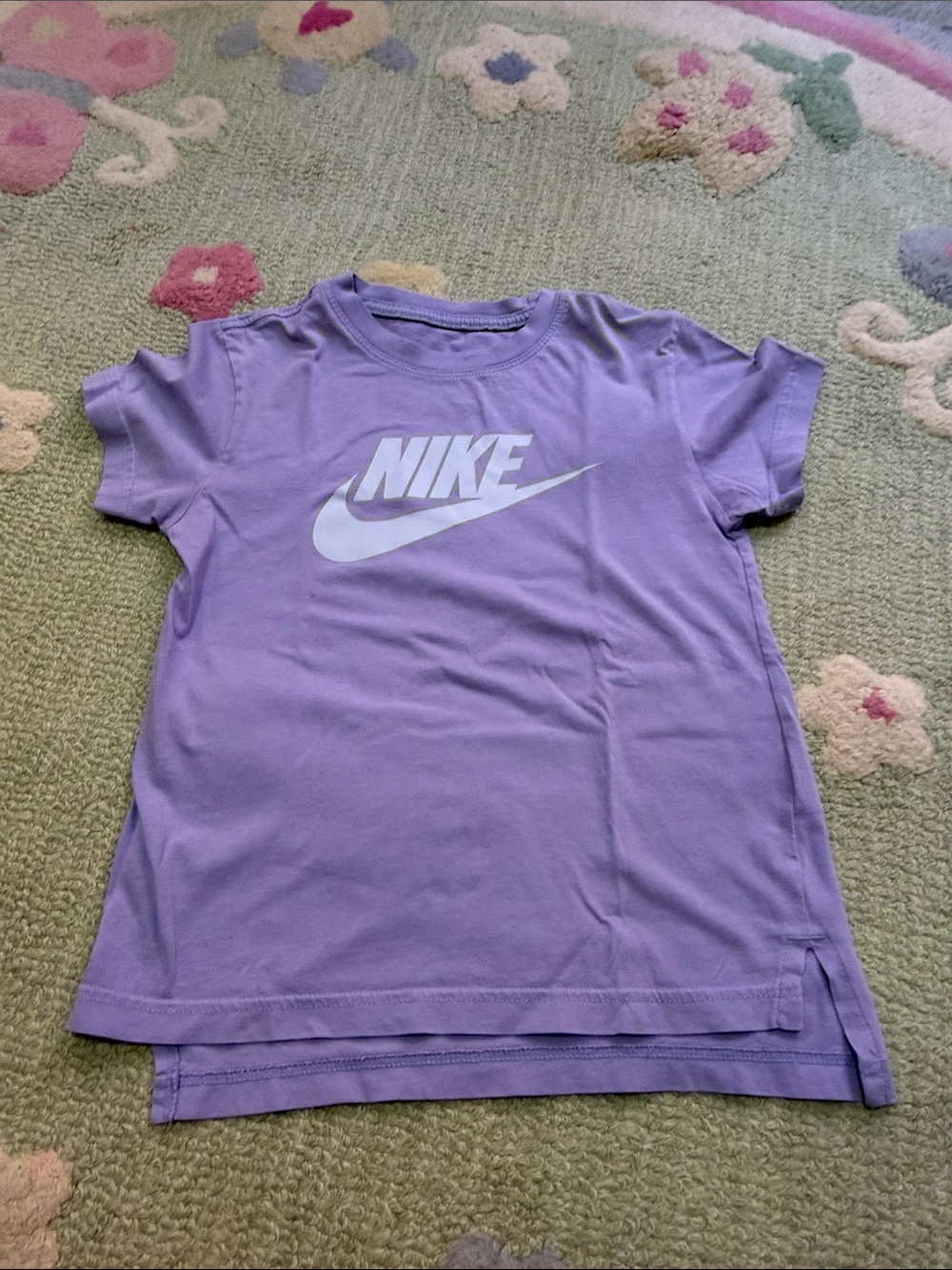Nike Kids Lavender Short Sleeve Tee with White Logo